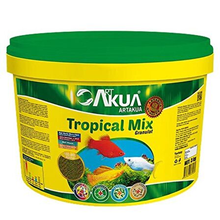 Art Akua Tropical Mix Balık Yemi Kovadan Bölme 100 Gram