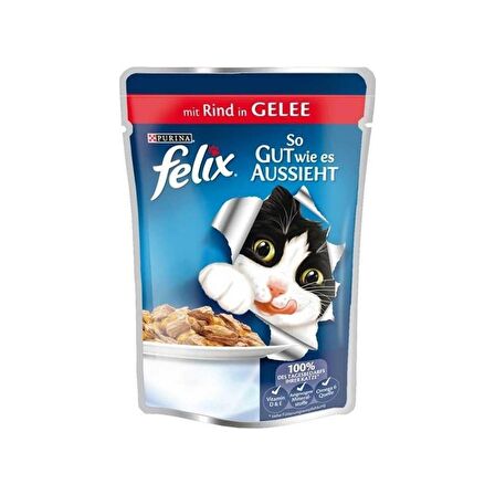 Felix Sığır Etli Kedi Yaş Maması 100 gr