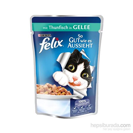 Felix Agail Ton Balıklı Kedi Pouch 100Gr