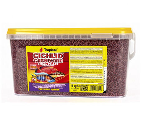 Tropical Cichlid Carnivore Small Pellet 100 Gr Açık