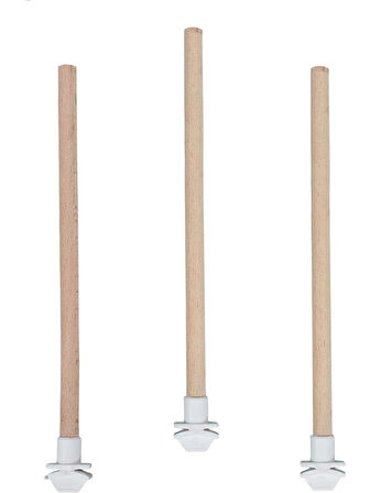 Tahta tünek Ahşap Kuş Tüneği 25 cm 3 adet