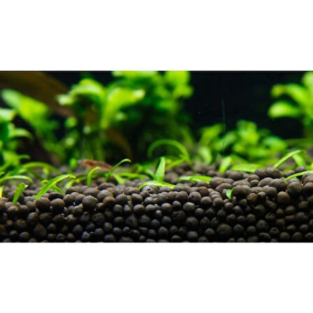 İthal Akvaryum Bitki Kumu Gübre Katkılı Yuvarlak Kum Siyah 8 kg