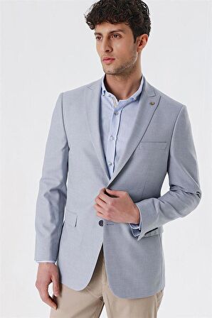 Kırlangıç Yaka Astarlı 6 Drop Comfort Fit Rahat Kesim Casual Ceket 1002230109 Koyu Mavi