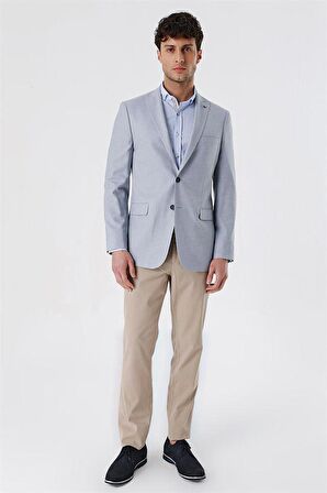 Kırlangıç Yaka Astarlı 6 Drop Comfort Fit Rahat Kesim Casual Ceket 1002230109 Koyu Mavi