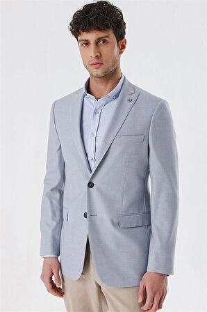 Kırlangıç Yaka Astarlı 6 Drop Comfort Fit Rahat Kesim Casual Ceket 1002230109 Koyu Mavi
