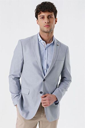 Kırlangıç Yaka Astarlı 6 Drop Comfort Fit Rahat Kesim Casual Ceket 1002230109 Koyu Mavi