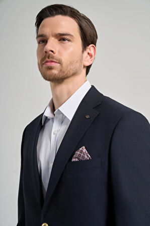 Düz Bez Ayağı Mono Yaka Tam Astar Esnek 6 Drop Comfort Fit Ceket 1002245902