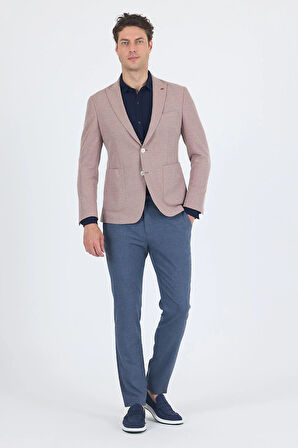 Düz Örme Pamuklu 6 Drop Slim Fit Ceket 1002250114