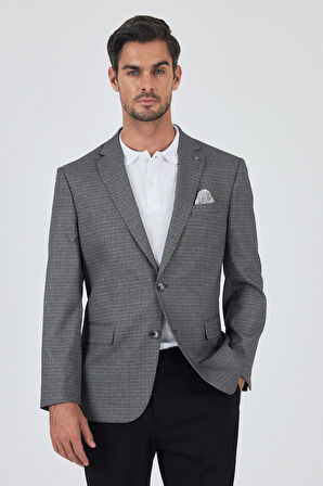 Füme Mono Yaka Bez Ayağı Tam Astar Esnek 4 Drop Comfort Fit Classic Ceket 1002250156