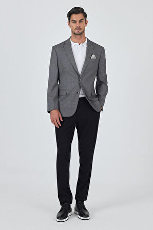 Füme Mono Yaka Bez Ayağı Tam Astar Esnek 4 Drop Comfort Fit Classic Ceket 1002250156