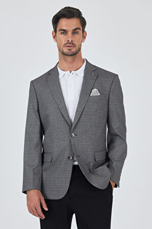 Füme Mono Yaka Bez Ayağı Tam Astar Esnek 4 Drop Comfort Fit Classic Ceket 1002250156