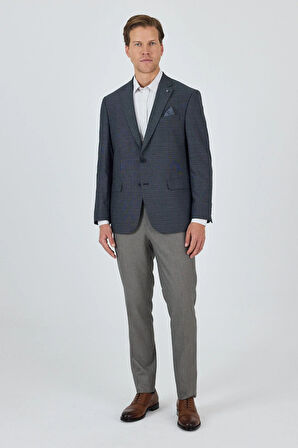 Lacivert Mono Yaka Bez Ayağı Tam Astar Esnek 4 Drop Comfort Fit Classic Ceket 1002250157