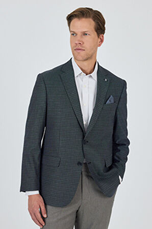 Lacivert Mono Yaka Bez Ayağı Tam Astar Esnek 4 Drop Comfort Fit Classic Ceket 1002250157