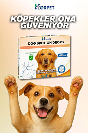 Köpekler için Dış Ense Damlası 5'li Bitkisel Cilt Tüy Damlası