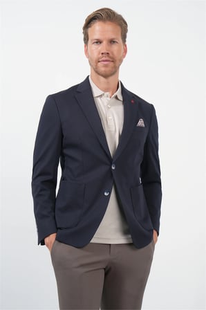 Lacivert 6 Drop Slim Fit Pamuklu Ceket 1002260126
