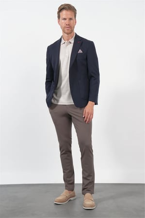 Lacivert 6 Drop Slim Fit Pamuklu Ceket 1002260126