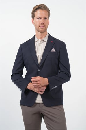Lacivert 6 Drop Slim Fit Pamuklu Ceket 1002260126