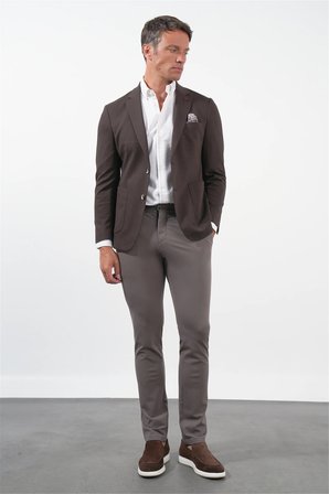 Kahverengi 6 Drop Slim Fit Pamuklu Ceket 1002260126