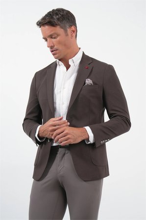 Kahverengi 6 Drop Slim Fit Pamuklu Ceket 1002260126