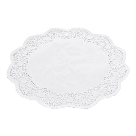 Dolphin Kağıt Kase Altlığı Yuvarlak Dantel 22 CM (100 Adet)