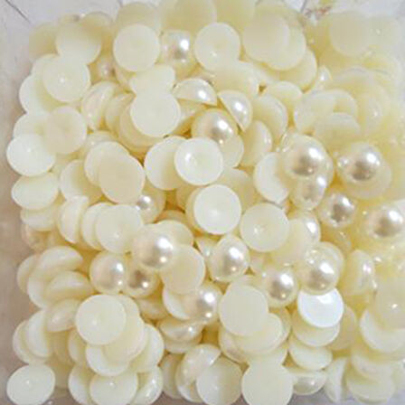 Yarım İncı Yuvarlak 12 Mm 250 Gr  Krem