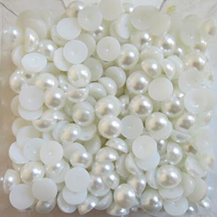 Yarım İncı Yuvarlak 12 Mm 250 Gr  Beyaz