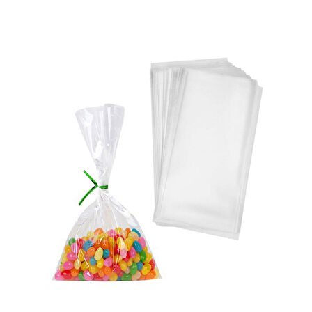 Şeffaf Cake Pops ve Kurabiye Poşeti 10X20 CM (100 Adet)