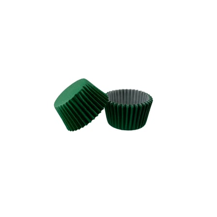 Kek Kalıbı Pet Kapsül 52X45 MM Kağıt Cupcake Kalıbı (100 Adet)  Yeşil