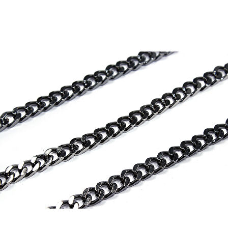 Metal Çanta ve Takı Zinciri 10 MM (1 Metre)  Siyah