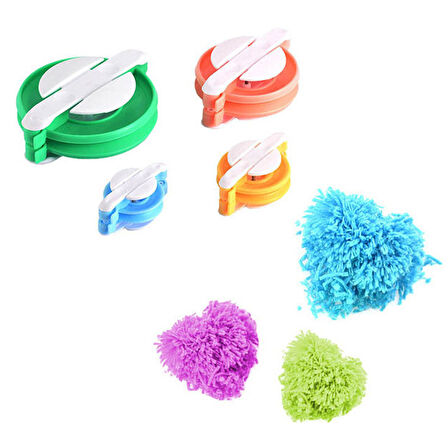 Knitting Loom Pon Pon Yapma Makinası 4 lü Set
