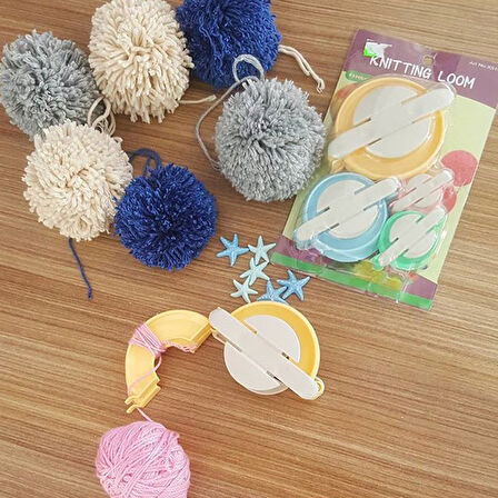 Knitting Loom Pon Pon Yapma Makinası 4 lü Set