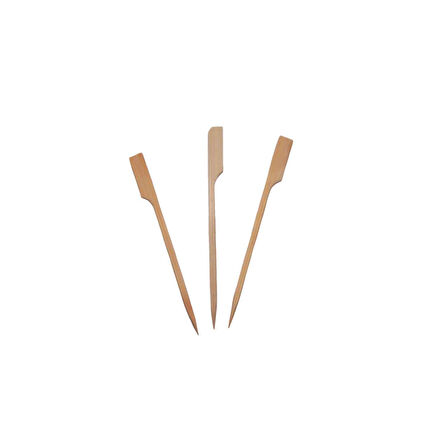 Özel Ahşap Yassı Saplı Çöp Şiş Çubuğu 12 CM (100 Adet)