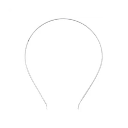 Süslenmemiş Tel Taç Metal 3 MM (12 Adet)  Beyaz