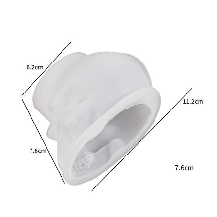 Epoksi Reçine Silikon Kalıp Taş Tozu Kuru Kafa Mum Kalıbı 11.2X7.6 CM