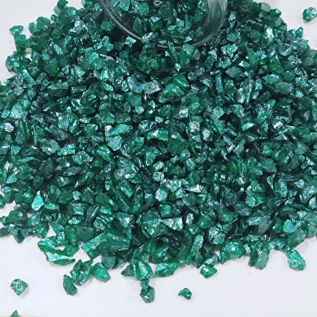 Dekoratif 4-8 MM Arlığında Gerçek Cam Kırığı (1 KG)  Yeşil