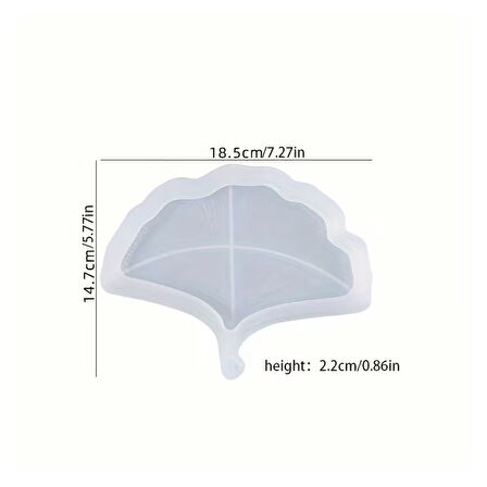 Silikon Ginkgo Yaprağı Tepsi Kalıbı - Epoksi, Beton ve Alçı için Dekoratif Kalıp