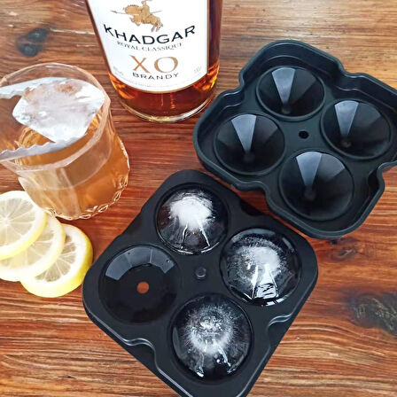 Silikon Elmas Buz Kalıbı 4 Lü