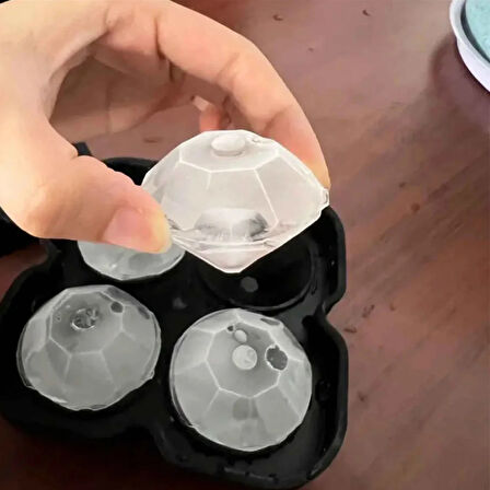 Silikon Elmas Buz Kalıbı 4 Lü