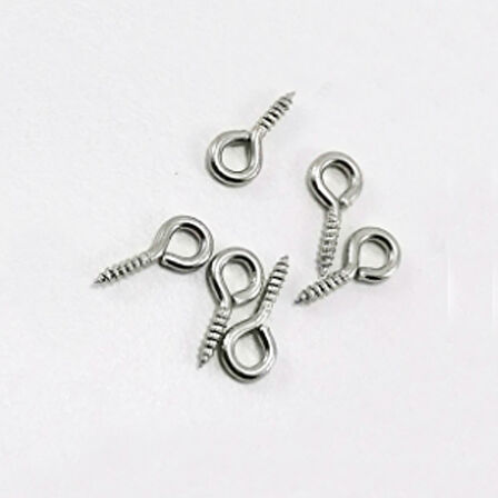 Metal Takı Ve Obje Halkası Vidalı  1 CM  (1000 Adet)  Gümüş