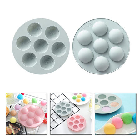 Silikon Spor Temalı Basketbol ve Futbol Topu Çikolata Ve Jelibon Kalıbı 7 Li