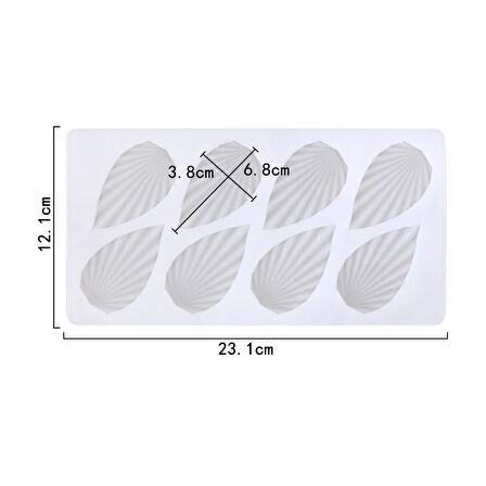 Silikon Fırfırlı Yaprak Şeklinde Çikolata ve Şeker Kalıbı 8 Li