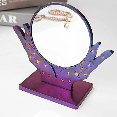 Epoksi Desenli Ayaklı Ayna Kalıbı - Dekoratif Masaüstü Ayna için Silikon Kalıp