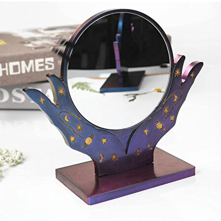 Epoksi Desenli Ayaklı Ayna Kalıbı - Dekoratif Masaüstü Ayna için Silikon Kalıp