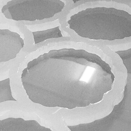 Epoksi Silikon Kalıp Tırtıklı Geode Anahtarlık Kalıbı 4.8 CM 20 Li