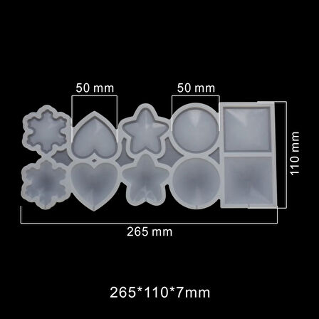 Silikon Kalıp Çoklu Şekilli Bombeli ve Düz Şeker Lolipop Kalıbı 10 Lu