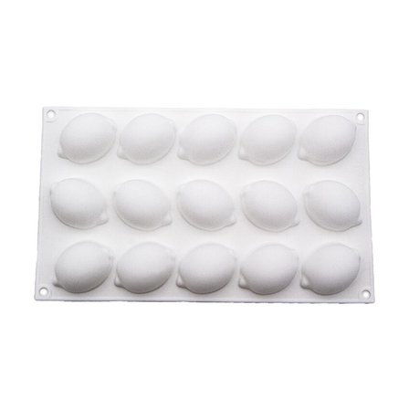3D Meyve Limon Şekilli Silikon Kalıp Pasta Kek ve Çikolata Kalıbı 15 Li