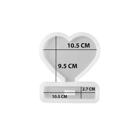 Epoksi Silikon Kalıp Kalp Ayaklı Magnet Kalıbı 10.5 CM