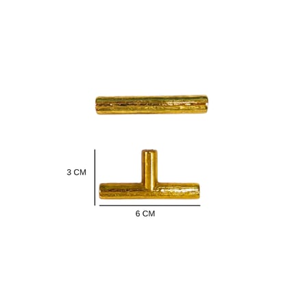 Defne Zamak Epoksi Tepsi Kulpu T Model Dekoratif Kulp (2 Adet)  Gold