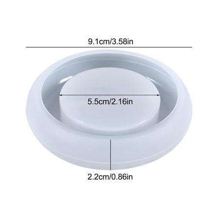 Epoksi, Taş Tozu Yuvarlak Tealight Mumluk Silikon Kalıbı
