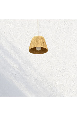 Lipsi Bohem Modern Hasır Rafya Avize 15 cm